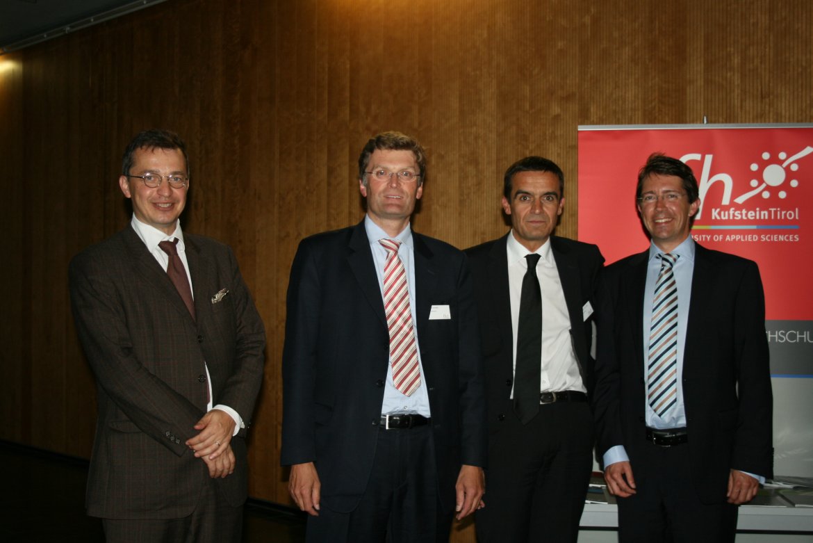 (v. l.): Dr. Ulrich Nack, Bernd Schöffel, Martin Kleemann, Asc.-Prof. (FH) Michael Trübestein