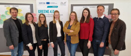 From left to right: Mario Situm, Selina-Maria Schiller, Lea Carnuth, Kathrin Schreibe (InnCubator), Nicole Schreyer (Climate // Strategy), Jenny Koller (Regio-Tech Regionalentwicklungs-GmbH), Ladislav Kacani (Economic Policy, Innovation and Sustainability, Tyrol Chamber of Commerce), Peter Wachter (Head of Kufstein District Office, Tyrol Chamber of Commerce).